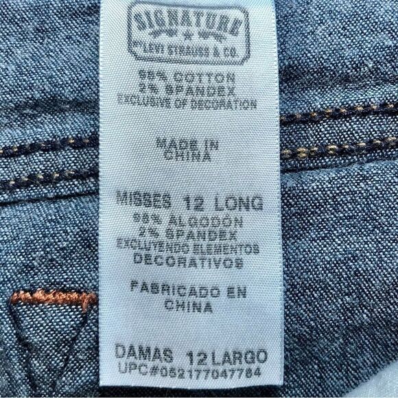 Levi’s Signature At the Waist Bootcut Jeans in Blue Women’s 12 Long - Picture 8 of 11